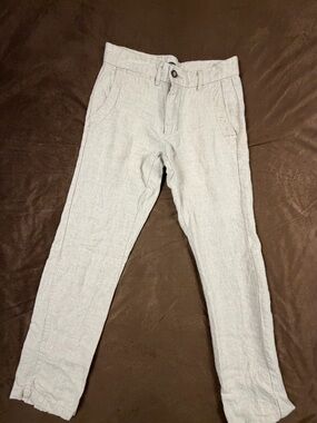 Old Navy Men's Light Gray Linen-Blend Chinos - Slim Casual Fit 28x30